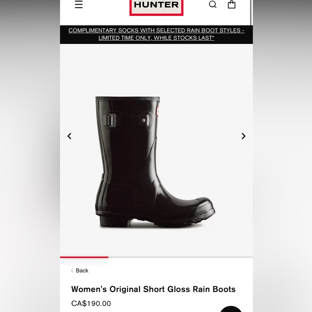Hunter rainboot womens size 7